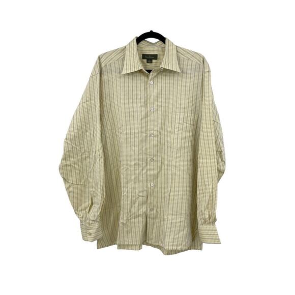 Ermenegildo Zegna Shirts Mens Size Large Button Down Long Sleeve Yellow Blue LOT - Picture 9 of 13